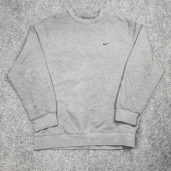 Vintage Nike Sweater Mens Large Gray Crewneck Pullover Classic 90s Y2K - Picture 1 of 10